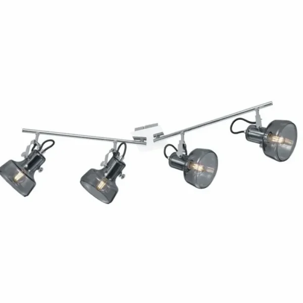 Luminaires Trio Spot Trio Leuchten KOLANI Chrome, 4 lumières* Lampes En Verre