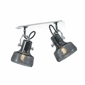 Luminaires Trio Spot Trio Leuchten KOLANI Chrome, 2 lumières* Lampes En Verre