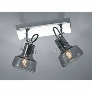 Luminaires Trio Spot Trio Leuchten KOLANI Chrome, 2 lumières* Lampes En Verre