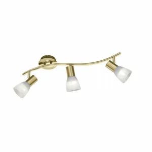 Luminaires Trio Spot Trio LEVISTO LED Laiton, 3 lumières* Lampes En Verre