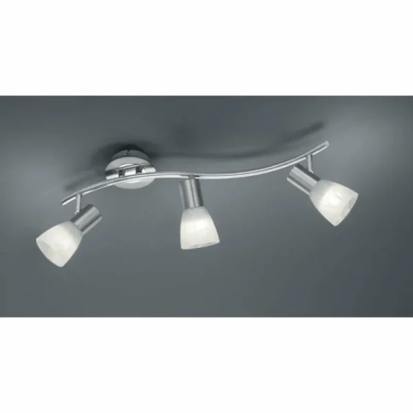 Luminaires Trio Spot Trio LEVISTO LED Nickel mat, 3 lumières* Lampes En Verre