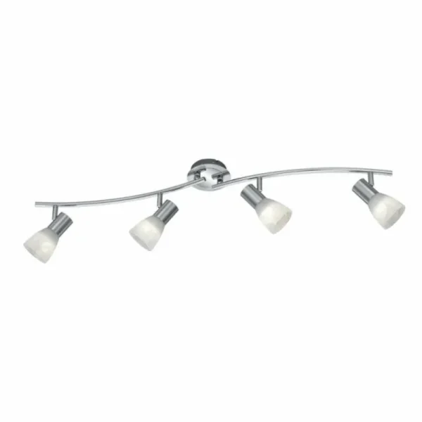 Luminaires Trio Spot Trio LEVISTO LED Nickel mat, 4 lumières* Lampes En Verre