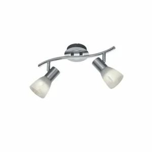 Luminaires Trio Spot Trio LEVISTO LED Nickel mat, 2 lumières* Lampes En Verre