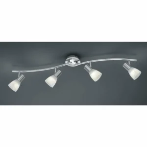 Luminaires Trio Spot Trio LEVISTO LED Nickel mat, 4 lumières* Lampes En Verre