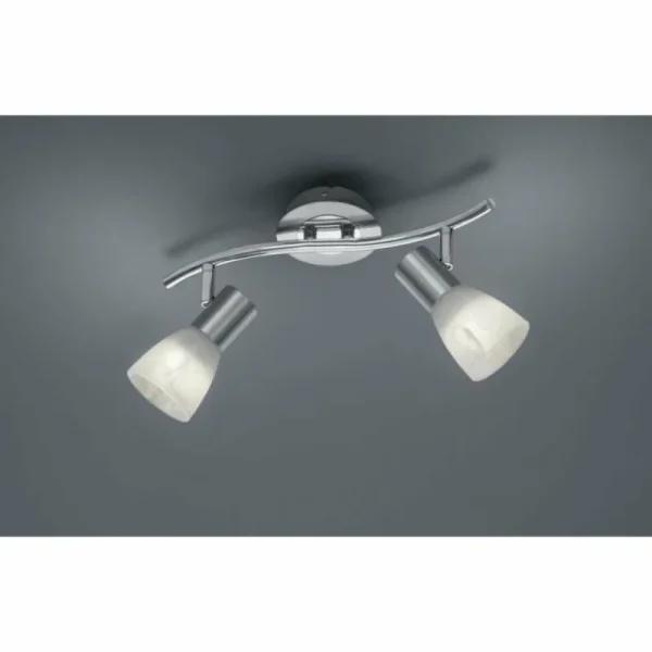 Luminaires Trio Spot Trio LEVISTO LED Nickel mat, 2 lumières* Lampes En Verre