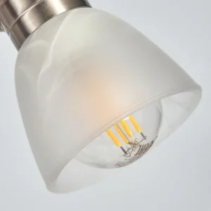 hofstein Stampen Lampe à poser Nickel mat, 1 lumière* Lampes En Verre