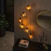 hofstein Stellar Suspension Anthracite, 6 lumières* Lampes En Verre