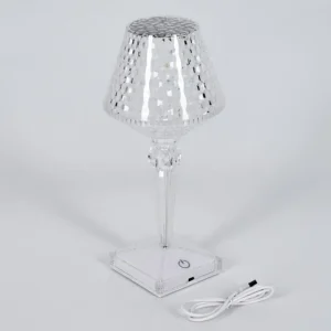hofstein Style champignon Balsa Lampe à poser, Liseuse LED Transparent, 1 lumière* Lampes Modernes