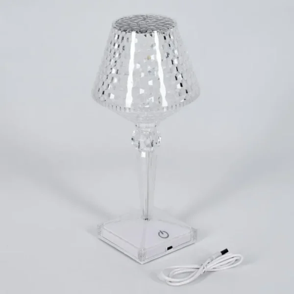 hofstein Style champignon Balsa Lampe à poser, Liseuse LED Transparent, 1 lumière* Lampes Modernes