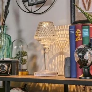 hofstein Style champignon Balsa Lampe à poser, Liseuse LED Transparent, 1 lumière* Lampes Modernes