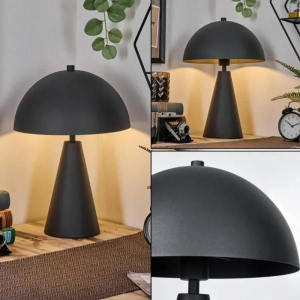hofstein Style champignon Nor Lampe à poser Noir, 1 lumière* Lampes Modernes