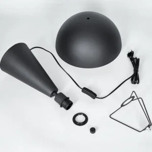 hofstein Style champignon Nor Lampe à poser Noir, 1 lumière* Lampes Modernes