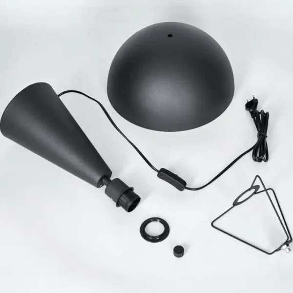 hofstein Style champignon Nor Lampe à poser Noir, 1 lumière* Lampes Modernes