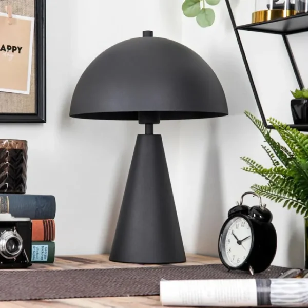 hofstein Style champignon Nor Lampe à poser Noir, 1 lumière* Lampes Modernes