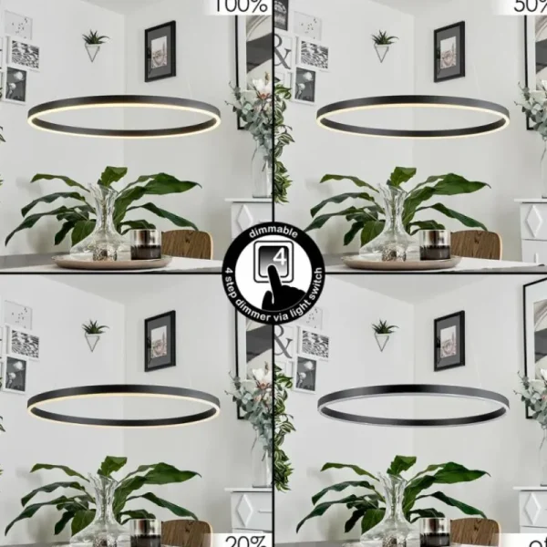 hofstein Suspension Barril LED Noir, 1 lumière* Lampes Modernes