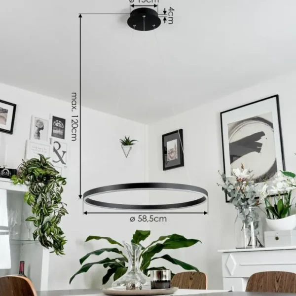 hofstein Suspension Barril LED Noir, 1 lumière* Lampes Modernes