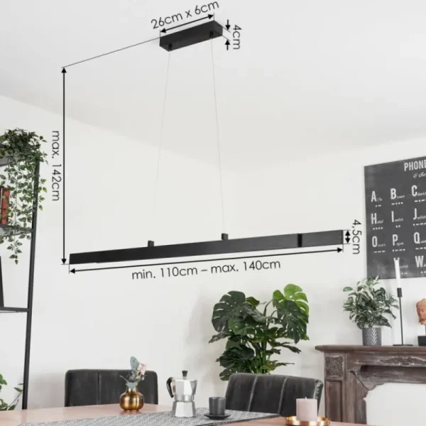 hofstein Suspension Battenheim LED Anthracite, 1 lumière* Lampes Modernes