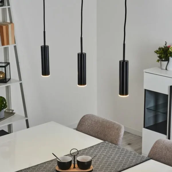 hofstein Suspension Dalheim LED Noir, 3 lumières* Lampes Modernes