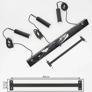 hofstein Suspension Dalheim LED Noir, 3 lumières* Lampes Modernes