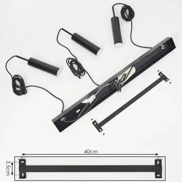 hofstein Suspension Dalheim LED Noir, 3 lumières* Lampes Modernes