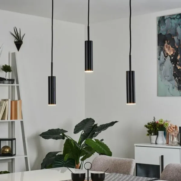 hofstein Suspension Dalheim LED Noir, 3 lumières* Lampes Modernes