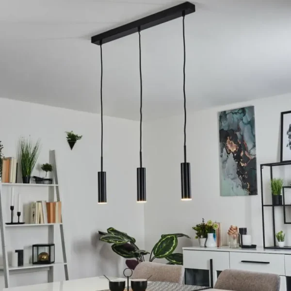 hofstein Suspension Dalheim LED Noir, 3 lumières* Lampes Modernes