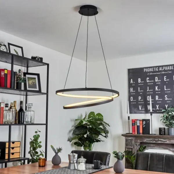 hofstein Suspension Fioso LED Noir, 1 lumière* Lampes Modernes