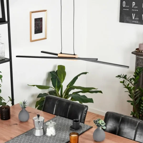 hofstein Suspension Meiral LED Noir, 2 lumières* Lampes Modernes