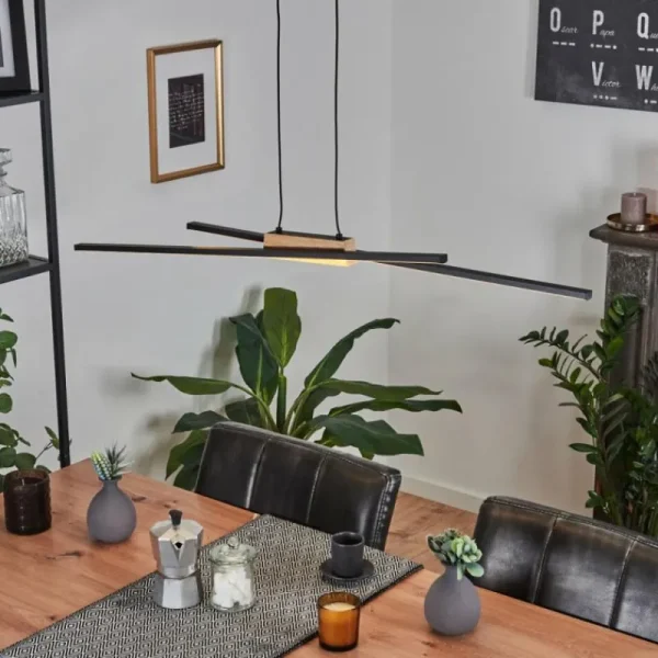 hofstein Suspension Meiral LED Noir, 2 lumières* Lampes Modernes