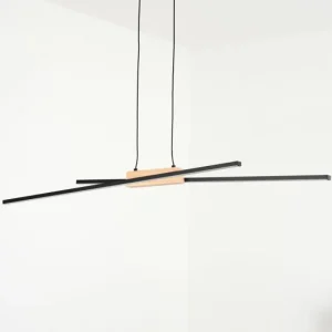 hofstein Suspension Meiral LED Noir, 2 lumières* Lampes Modernes
