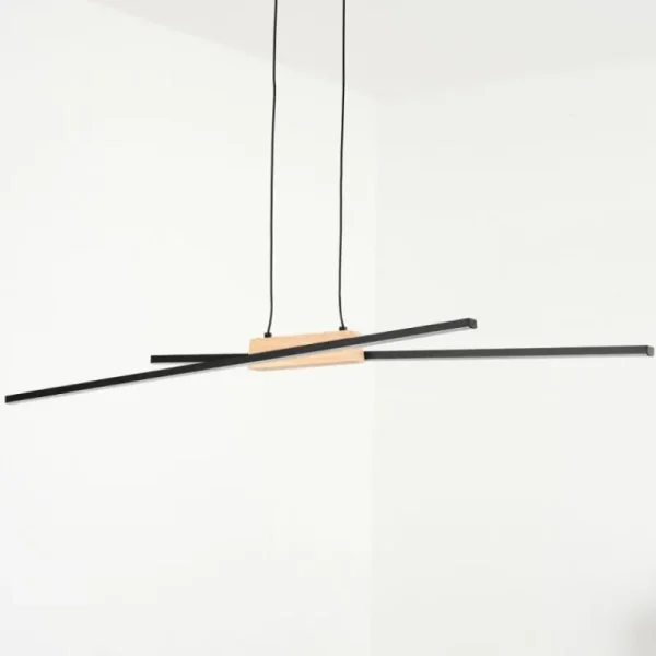 hofstein Suspension Meiral LED Noir, 2 lumières* Lampes Modernes