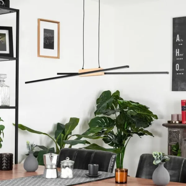 hofstein Suspension Meiral LED Noir, 2 lumières* Lampes Modernes