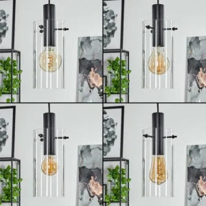 hofstein Suspension Miaqui Noir, 1 lumière* Lampes En Verre