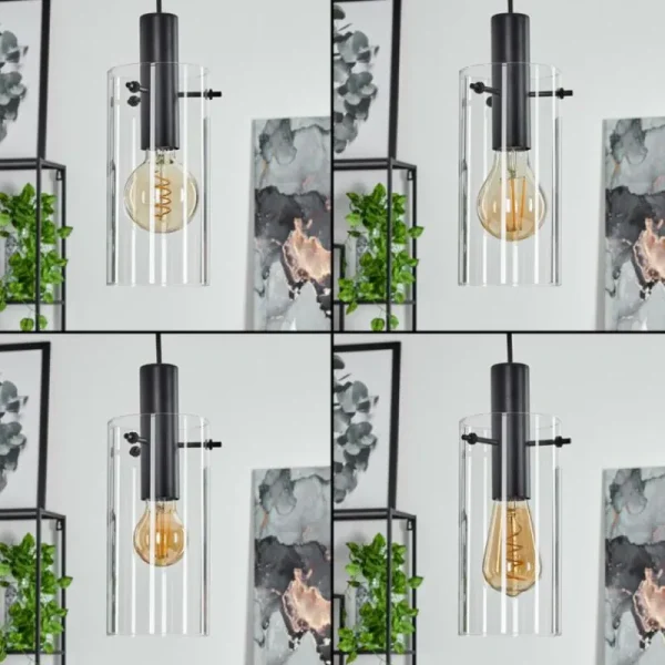 hofstein Suspension Miaqui Noir, 1 lumière* Lampes En Verre