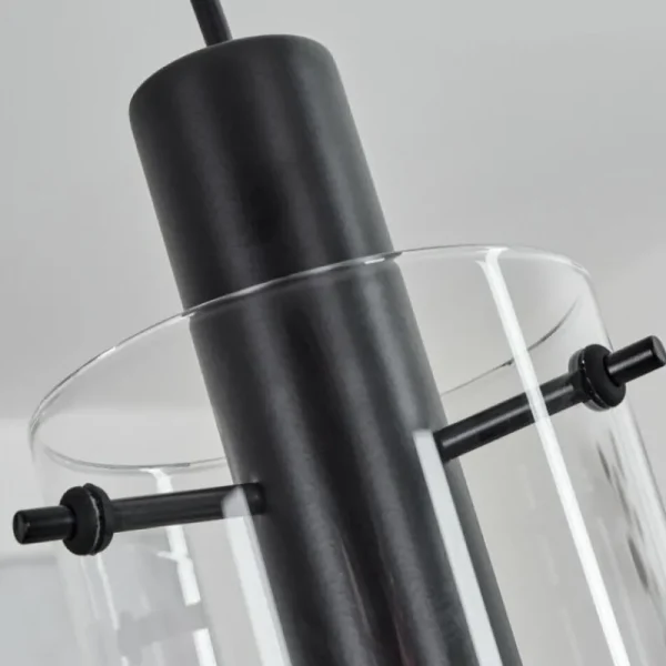 hofstein Suspension Miaqui Noir, 1 lumière* Lampes En Verre