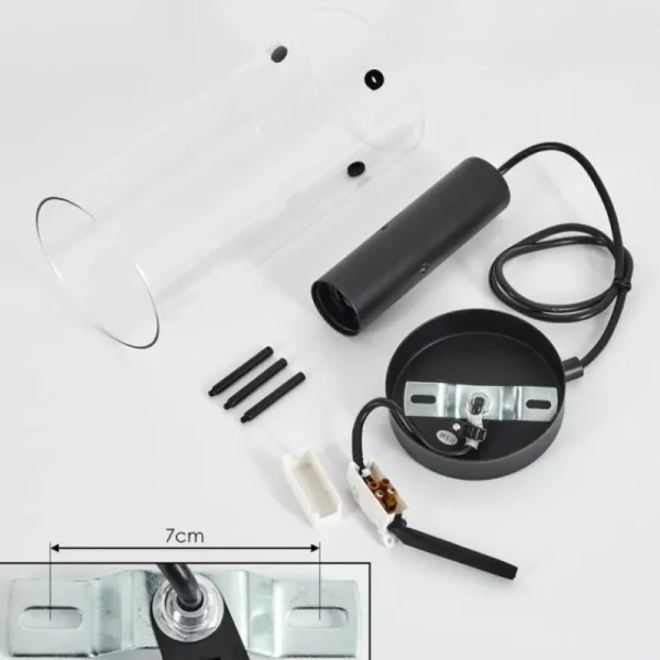 hofstein Suspension Miaqui Noir, 1 lumière* Lampes En Verre