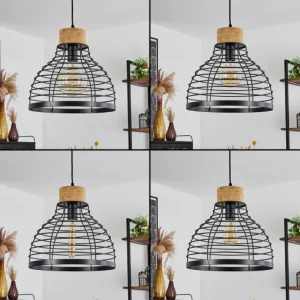 hofstein Suspension Omba Écru, Noir, 1 lumière* Lampes Modernes