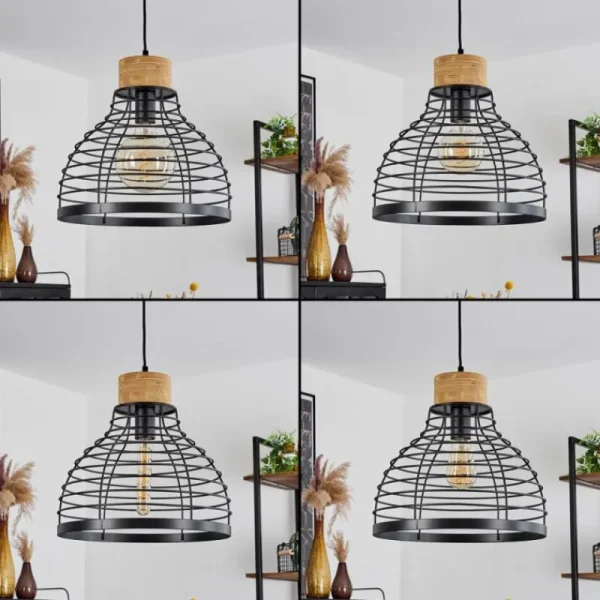 hofstein Suspension Omba Écru, Noir, 1 lumière* Lampes Modernes