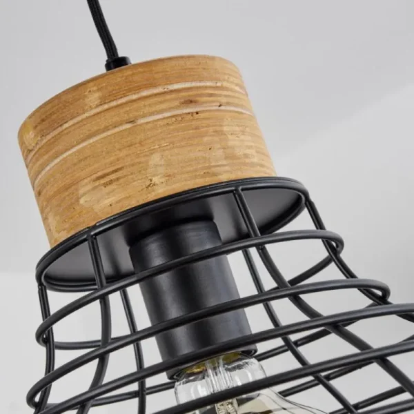 hofstein Suspension Omba Écru, Noir, 1 lumière* Lampes Modernes