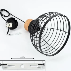hofstein Suspension Omba Écru, Noir, 1 lumière* Lampes Modernes