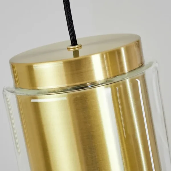 hofstein Suspension Pimeirol Noir, 1 lumière* Lampes En Verre