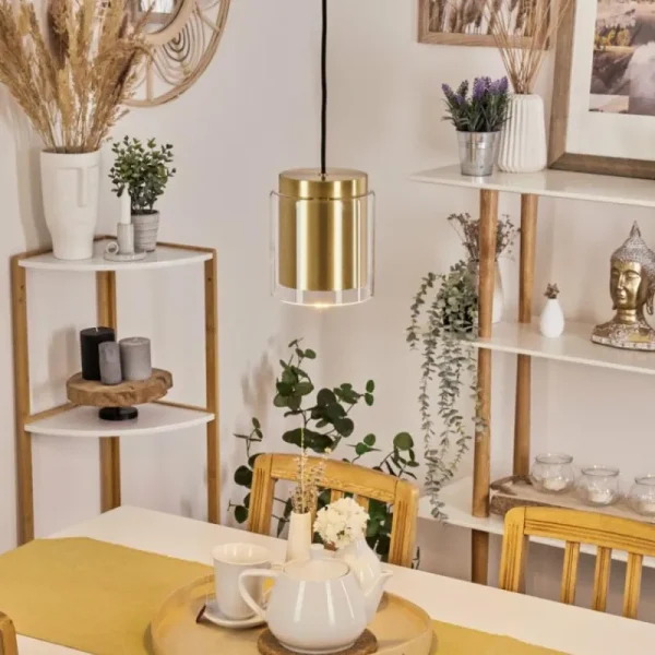 hofstein Suspension Pimeirol Noir, 1 lumière* Lampes En Verre