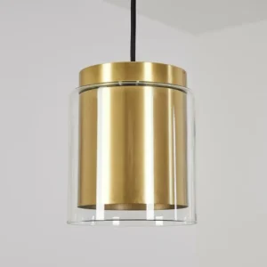 hofstein Suspension Pimeirol Noir, 1 lumière* Lampes En Verre