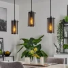 hofstein Suspension Rasperden Noir, 3 lumières* Lampes En Verre