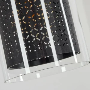 hofstein Suspension Rasperden Noir, 3 lumières* Lampes En Verre