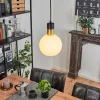 hofstein Suspension Tuvalu Laiton, Noir, 1 lumière* Lampes En Verre