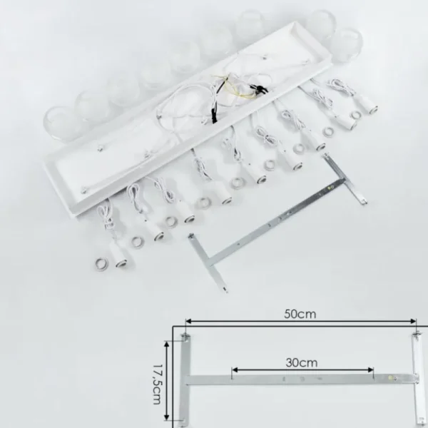 hofstein Suspension Ventosa Blanc, 9 lumières* Lampes En Verre