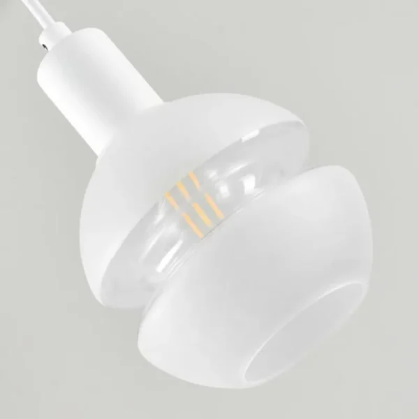 hofstein Suspension Ventosa Blanc, 5 lumières* Lampes En Verre