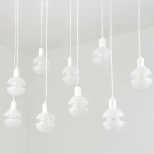 hofstein Suspension Ventosa Blanc, 9 lumières* Lampes En Verre