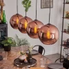 hofstein Suspension - Verre 30 cm Koyoto Cuivré, 4 lumières* Lampes En Verre